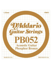 D'addario Phosphor Bronze Acoustic Guitar String - .052 Gauge