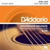 D'Addario Acoustic Guitar Phosphor Bronze Strings - Extra Light (10-47) - Set