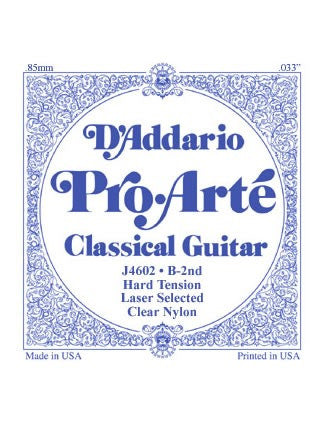 D'Addario Pro Arte Classical Guitar String - Nylon - Hard Tension - B (2nd)