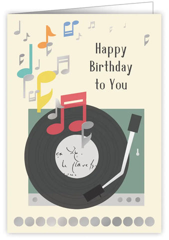 Happy Birthday To You Record Greetings Card