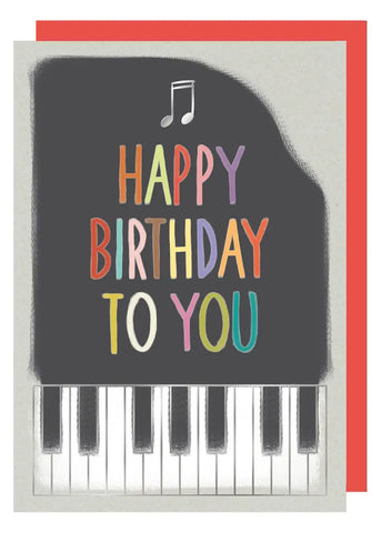 Happy Birthday To You Piano Greetings Card