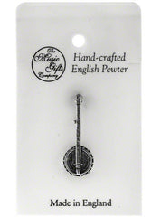 Pewter Pin Badge - Banjo