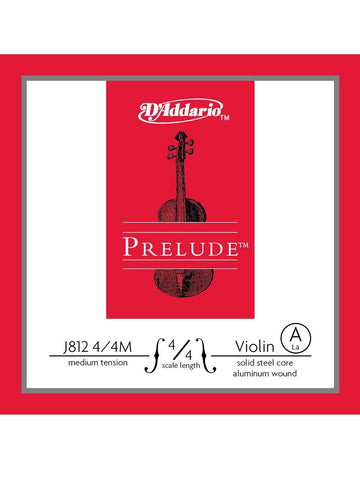D'Addario Prelude Violin String - Medium - 4/4 - A (2nd)