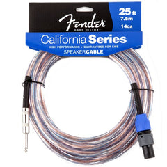 Fender California Speaker Cable (14GA 2.5mm2) 1/4'' Jack to Speakon - 25ft