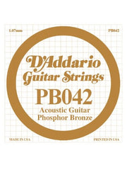 D'addario Phosphor Bronze Acoustic Guitar String - .042 Gauge