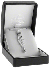 Silver-Plated Treble Clef Pendant