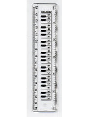 Ruler 15cm - Keyboard Design (Clear)