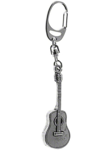 Pewter Keyring - Acoustic Guitar