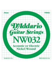 D'Addario XL Electric Guitar String - Nickel Wound - .032 Gauge