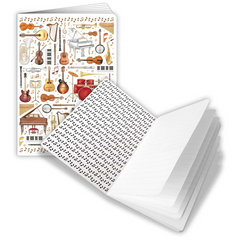 Musical Instruments A6 Softback Notebook (Lined Paper)