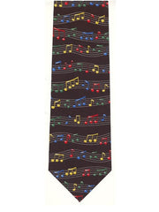 Tie Studio Polyester Tie - Colourful Notes on Wave