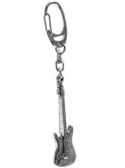 Pewter Keyring - Stratocaster Guitar