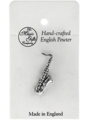 Pewter Pin Badge - Saxophone