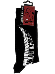 Piano Keyboard Swirls Men's Socks by Tie Studio