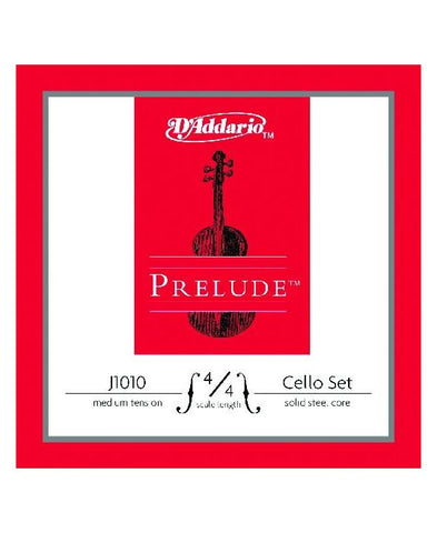 D'Addario Prelude Cello Strings - Medium - 4/4 Set