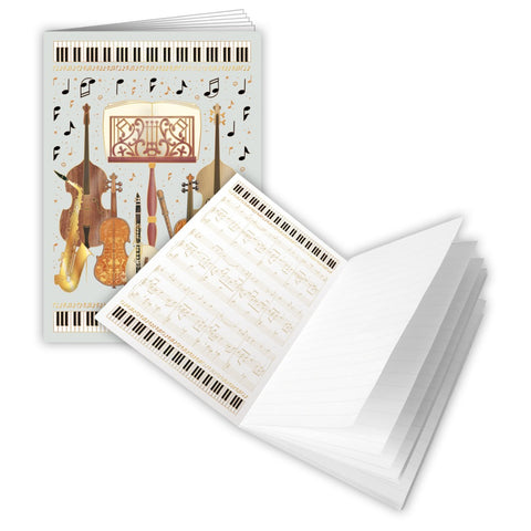 Instruments + Stand A6 Softback Notebook (Lined Paper)