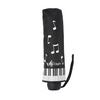 Piano Notes Folding Umbrella (Black + White)