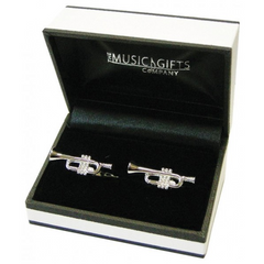 Silver-Plated Cufflinks - Trumpet