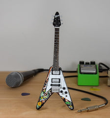 Mini Guitar Model - Jimi Hendrix Psychedelic Flying V