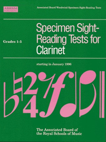 ABRSM Specimen Sight-Reading Tests for Clarinet - Grades 1-5