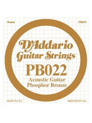 D'addario Phosphor Bronze Acoustic Guitar String - .022 Gauge
