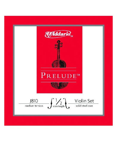 D'Addario Prelude Violin Strings - Medium - 1/2 - Set