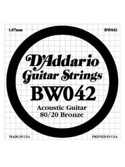 D'Addario 80/20 Bronze Acoustic Guitar String - .042 Gauge