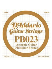D'addario Phosphor Bronze Acoustic Guitar String - .023 Gauge