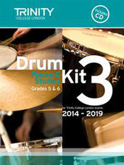 Trinity College London: Drum Kit Pieces + Studies 2014-2019 - Book 3 - Grades 5 + 6 (with CD)